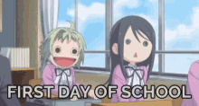 Happy First Day Of School 1st Day Of School GIF - Happy First Day Of School 1st Day Of School Anime GIFs