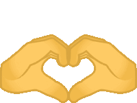Hand Heart Emoji Heart Sticker - Hand Heart Emoji Heart Joypixels Stickers