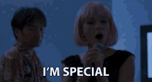 Im Special Singing GIF - Im Special Singing Pink Wig GIFs