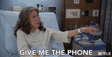 Give Me The Phone Lily Tomlin GIF - Give Me The Phone Lily Tomlin Frankie Bergstein GIFs