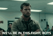 Chris Hemsworth Well Be In This Fight GIF - Chris Hemsworth Well Be In This Fight Mark My Words GIFs