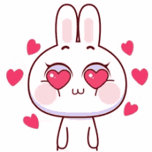 bunny in love crush heart