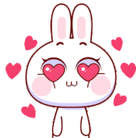 Bunny In Love Sticker - Bunny In Love Crush Stickers