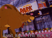 Were Back A Dinosaurs Story Rex GIF - Were Back A Dinosaurs Story Rex Roll Back The Rock GIFs