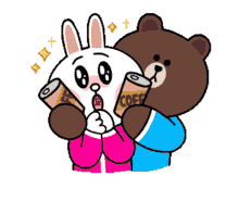 brown and cony brown cony coffee happy