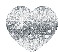 Glittery Heart Silver Heart Sticker - Glittery Heart Silver Heart Heart Stickers