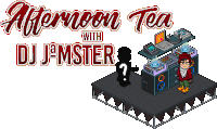 Jamster Afternoon Tea With Dj Jamster Sticker - Jamster Afternoon Tea With Dj Jamster Habbo Hotel Stickers
