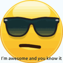 me awesome and u no it ha sucker emoji shades cool