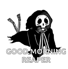 Morning Skeleton GIF - Morning Skeleton Good Morning Reaper GIFs