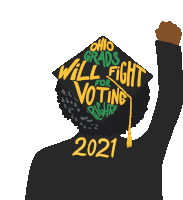 Ohio Grads Will Fight For Voting Rights 2021 Sticker - Ohio Grads Will Fight For Voting Rights 2021 Graduation Stickers