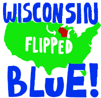 We Flipped Wisconsin Blue Flip The Senate Sticker - We Flipped Wisconsin Blue Wisconsin Wi Stickers