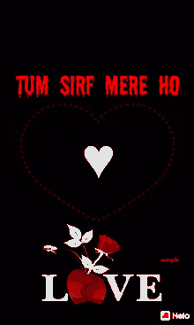 Tum Sirf Mere Ho Love You GIF - Tum Sirf Mere Ho Love You Red Rose GIFs