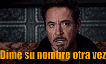 Tony Stark Quiere Saber El Nombre De Thanos GIF - Tony Stark Iron Man Hombre De Hierro GIFs