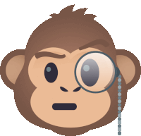 Monkey With Monocle Joypixels Sticker - Monkey With Monocle Monkey Joypixels Stickers