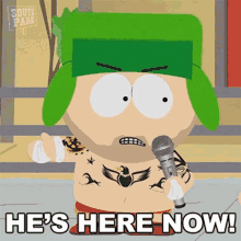 Hes Here Now Kyle Broflovski GIF - Hes Here Now Kyle Broflovski South Park GIFs