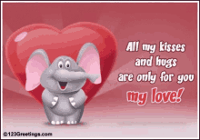 Elephant Hug GIF - Elephant Hug All My Kisses And Hugs Are Only For You GIFs