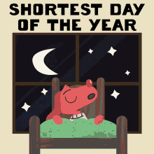 first day of winter shortest day of the year sleeping short day back to bed