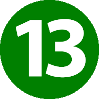 Number 13 Sticker - Number 13 Thirteen Stickers