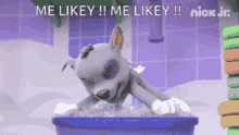 Me Likey Bath GIF - Me Likey Bath Rocky GIFs