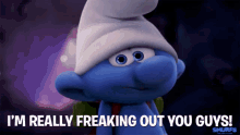 I'M Really Freaking Out You Guys! GIF - Smurfs Smurfs The Lost Village Smurfs Movie GIFs