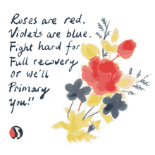 roses are red violets are blue fight hard for full recovery primary poem