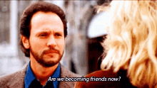 Billy Crystal Are We Becoming Friend Snow GIF - Billy Crystal Are We Becoming Friend Snow When Harry Met Sally Men GIFs