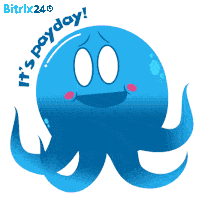 Bitrix24 Octopus Sticker - Bitrix24 Octopus Happy Stickers
