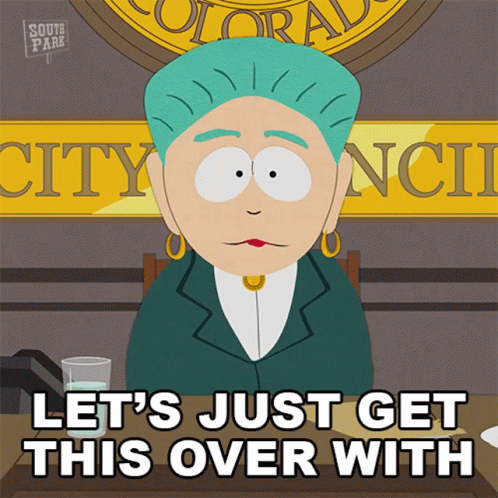Lets get this over with