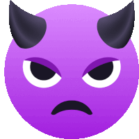 Angry Face With Horns People Sticker - Angry Face With Horns People Joypixels Stickers