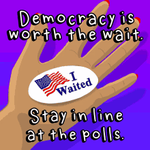 Democracy Is Worth The Wait Stay In Line At The Polls GIF - Democracy Is Worth The Wait Stay In Line At The Polls Polls GIFs