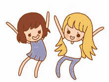 dancing happy girls