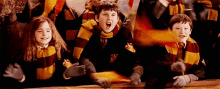 Gryffindor Cheering GIF - Gryffindor Cheering Gold And Red GIFs