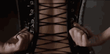 Leather Corset GIF - Leather Corset Tight GIFs