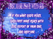 jesus bible first make peace with god