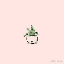 plant growing grass pink greedy