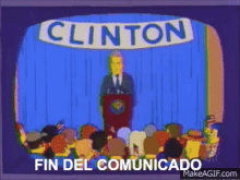 Fin Del Comunicado Clinton GIF - Fin Del Comunicado Comunicado Fin GIFs