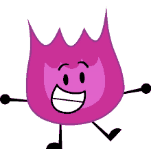 firey smile purple flame smiling delighted