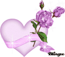 Heart Purple Heart GIF - Heart Purple Heart Rose GIFs