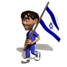 Boy Walking GIF - Boy Walking Israel Flag GIFs