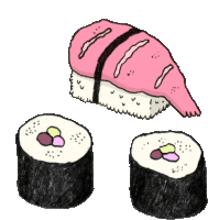 Sushi Sticker - Food Party Sushi Food Stickers