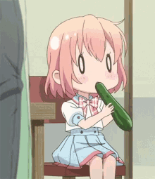 Anime Cucumber GIF - Anime Cucumber Om Noms GIFs