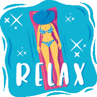 Relax Summer Fun Sticker - Relax Summer Fun Joypixels Stickers