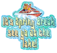 Spring Break Jet Ski Sticker - Spring Break Jet Ski Lake Stickers