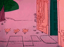 Pink Panther Vacuum Cleaner GIF - Pink Panther Vacuum Cleaner Vacuuming Flowers GIFs