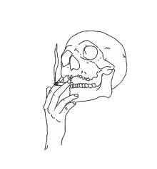 skull cigarette smoking smoke cool