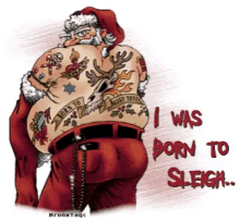 Bad Santa Sleigh GIF - Bad Santa Sleigh Metal Christmas GIFs