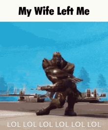Thanos Fortnite Dance GIF - Thanos Fortnite Dance My Wife Left Me GIFs
