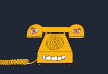 telephone ringining phone face