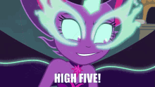 mlp midnight sparkle high five up top mlp equestria girls