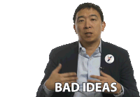 Bad Ideas Bad Impulses Andrew Yang Sticker - Bad Ideas Bad Impulses Andrew Yang Big Think Stickers